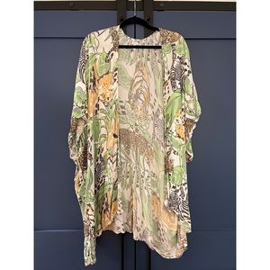 Aerie Safari Print Kimono / Coverup